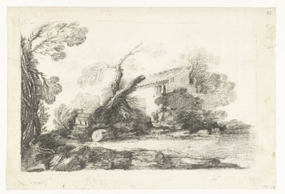 Paysage avec maison de paysan - Cesare Gennari