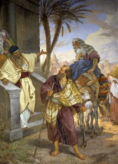 Joseph et Marie, Fuite à Bethléem Rome - Cesare Maccari