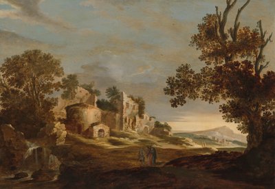 Paysage avec le voyage à Emmaüs - Chaerles de Hooch