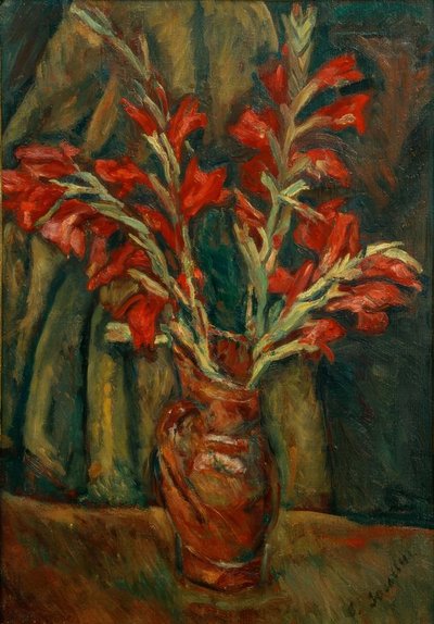 Ch. Soutine, Gladioles rouges dans un vase - Chaim Soutine