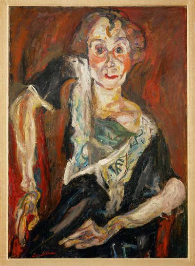 La vieille actrice (peinture sur toile) - Chaim Soutine
