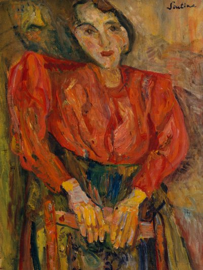 Femme en blouse rouge, c.1919 - Chaim Soutine