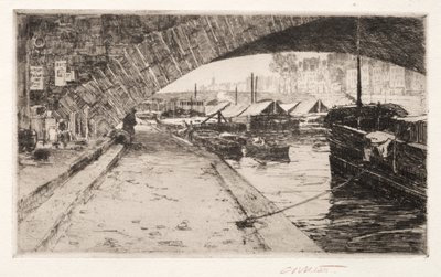 Sous le Pont Marie, Paris, 1887 - Charles Adams Platt