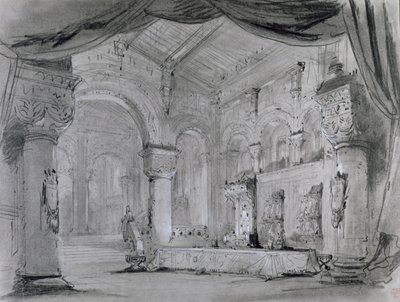 Décor de palais pour une représentation de l