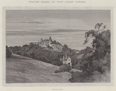 Maisons anglaises, Alton Towers, le vieux château - Charles Auguste Loye
