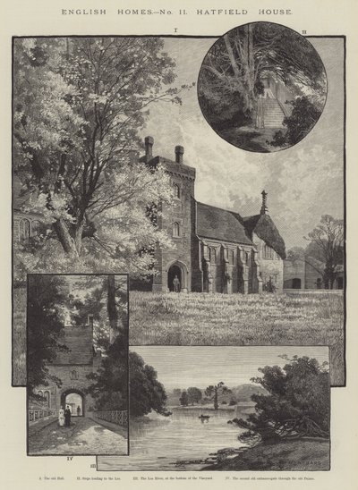 Maisons anglaises, Hatfield House - Charles Auguste Loye