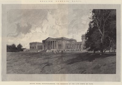 Maisons anglaises, Stowe House, Buckinghamshire, la résidence du défunt comte de Paris - Charles Auguste Loye