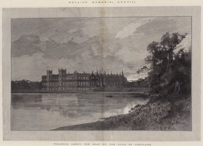 Maisons anglaises, Welbeck Abbey, le siège du Duc de Portland - Charles Auguste Loye