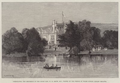 Greenlands, la résidence du très honorable W H Smith, MP, visitée par le prince de Galles pendant la régate de Henley - Charles Auguste Loye