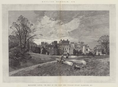 Château de Hawarden, résidence du très honorable William Ewart Gladstone, MP - Charles Auguste Loye