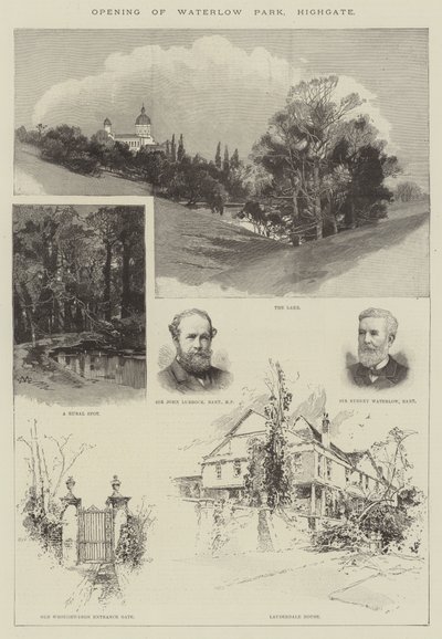 Ouverture de Waterlow Park, Highgate - Charles Auguste Loye