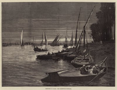 Croquis au Caire, le Port de Boulak - Charles Auguste Loye