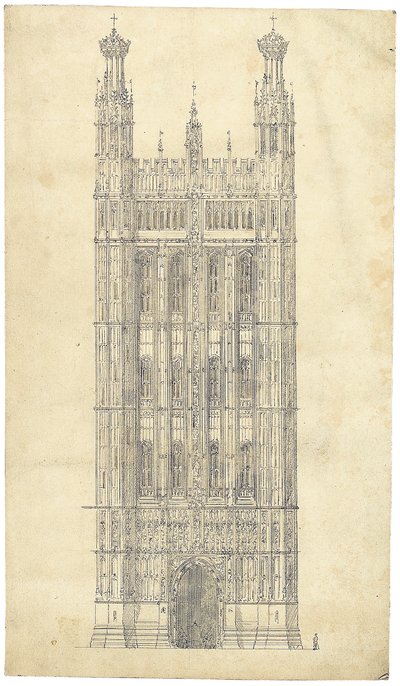Dessin pour les Chambres du Parlement, c.1836-40 - Charles Barry