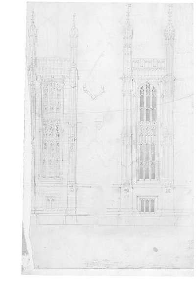 Dessin pour les Chambres du Parlement, vers 1836-40 - Charles Barry