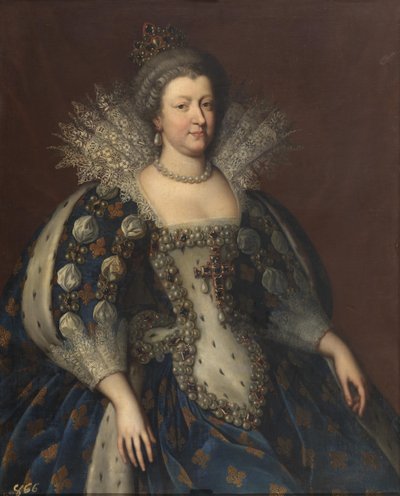 Portrait de Marie de Médicis 1575-1642, 1655 - Charles Beaubrun