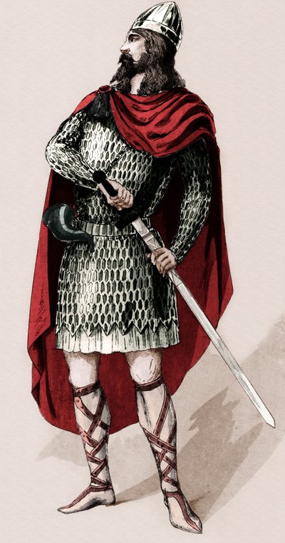 Chevalier français Roland de Roncevaux (impression) - Charles Bianchini