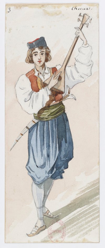 Holmès - La montagne noire - costume designs by Charles Bianchini - 03(a). Choeurs - Charles Bianchini