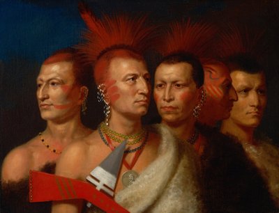Young Omahaw, War Eagle, Little Missouri et Pawnees - Charles Bird King