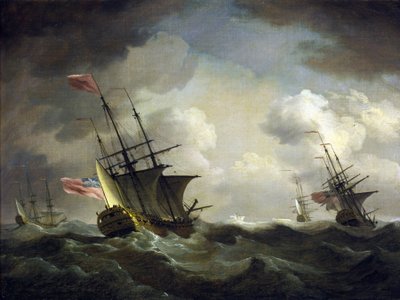 Escadron britannique pris dans le vent - Charles Brooking