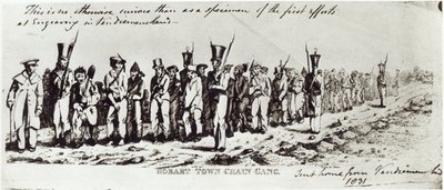 Chaîne de Hobart Town, vers 1831 - Charles Bruce