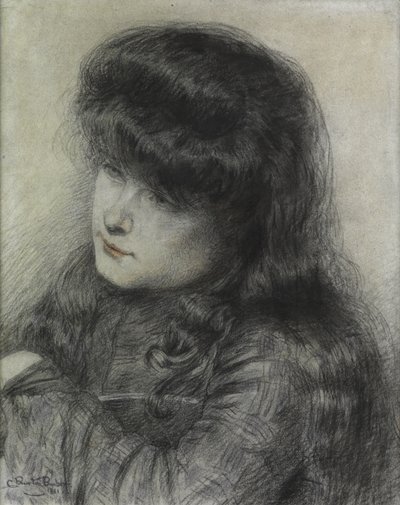Une fille penchée sur une chaise, 1881 - Charles Burton Barber