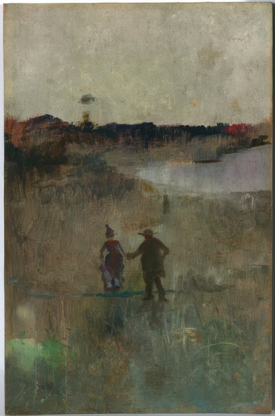 (Paysage avec deux petites figures, Richmond, NSW) - Charles Edward Conder