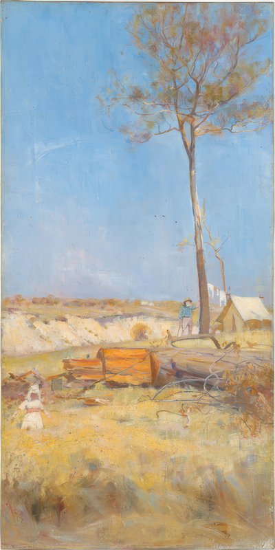 Sous un soleil du sud (Camp de fendeurs de bois) - Charles Edward Conder