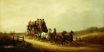 Le courrier royal de Londres à Brighton sur la route ouverte - Charles Cooper Henderson