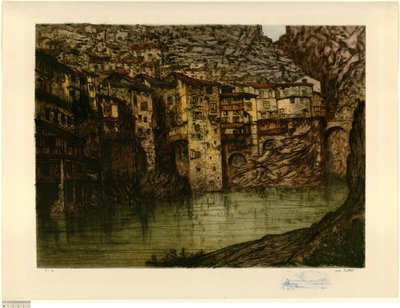 Pont-en-Royans (grande planche) (épreuve b) - Charles Cottet