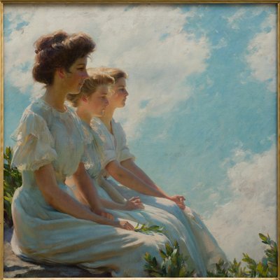 Sur les hauteurs - Charles Courtney Curran