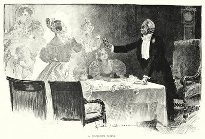 Souper de célibataire - Charles Dana Gibson