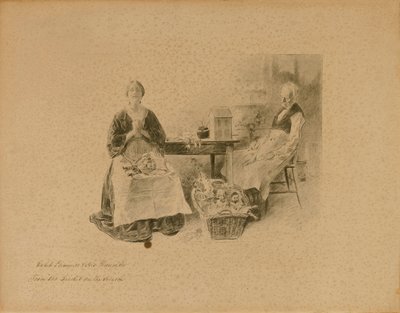 Caleb Plummer et sa fille, tiré de "The Cricket on the Hearth" (Le grillon sur la cheminée) - Charles Dana Gibson