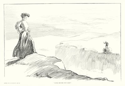 "Regardez avant de sauter" - Charles Dana Gibson