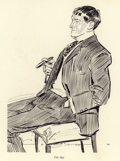 Phil May, portrait - Charles Dana Gibson