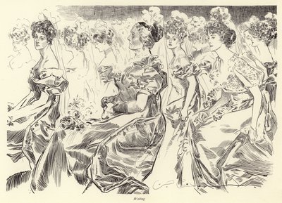 En attendant un salon - Charles Dana Gibson