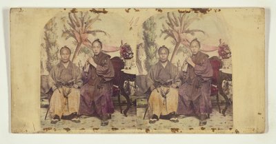 Deux membres de la première mission diplomatique japonaise aux États-Unis :  Membre non identifié (à gauche) et Tateishi Onojirō-Noriyuki, interprète en formation (à droite). - Charles DeForest Fredricks