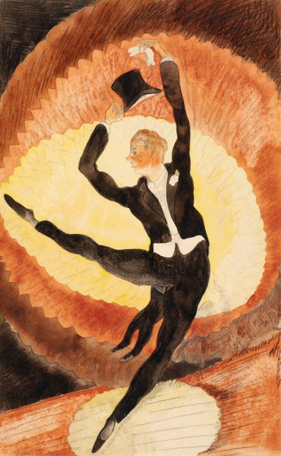 Au vaudeville : danseur acrobatique avec haut-de-forme - Charles Demuth