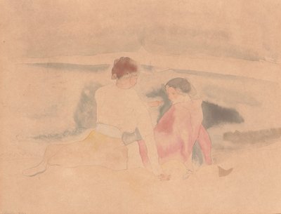 Sans titre (Deux femmes et des bateaux) - Charles Demuth