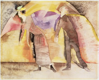 Vaudeville - Femme et homme sur scène, 1917 - Charles Demuth