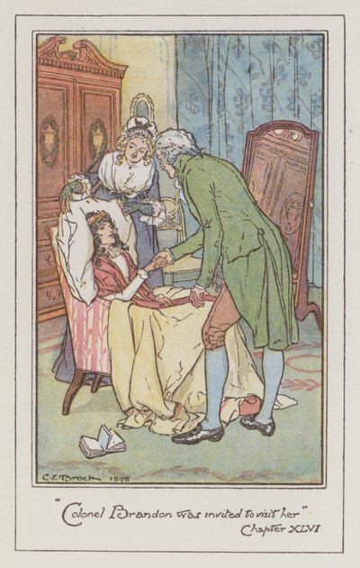 Illustration pour Raison et Sentiments de Jane Austen - Charles Edmund Brock