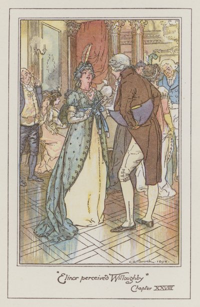 Illustration pour Raison et Sentiments de Jane Austen - Charles Edmund Brock