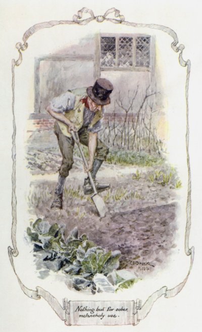 Rien que pour un usage sobre et mélancolique (lithographie en couleur) - Charles Edmund Brock