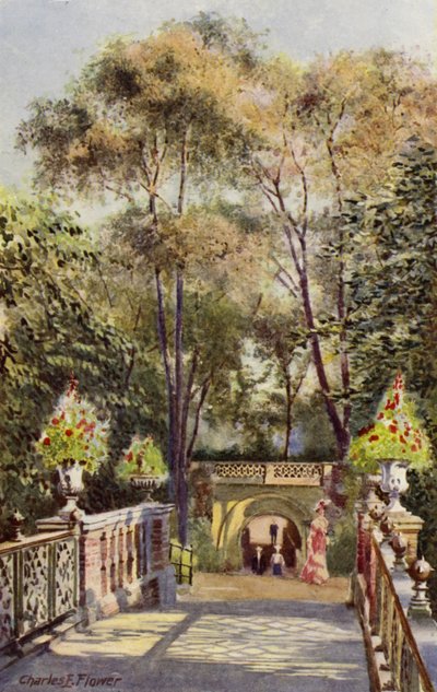 Zoo de Londres : Tunnel, depuis le pont du canal - Charles Edwin Flower