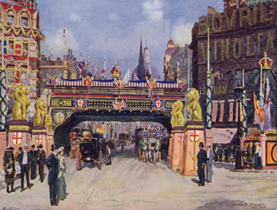 Ludgate Circus en juin 1902 - Charles Edwin Flower