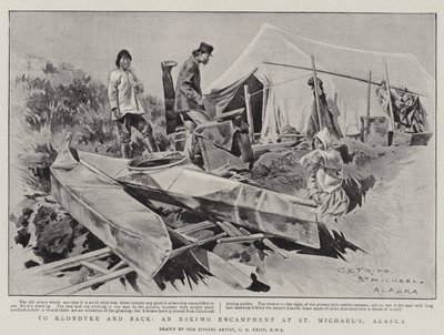 Vers Klondyke et retour, un campement esquimau à St Michael