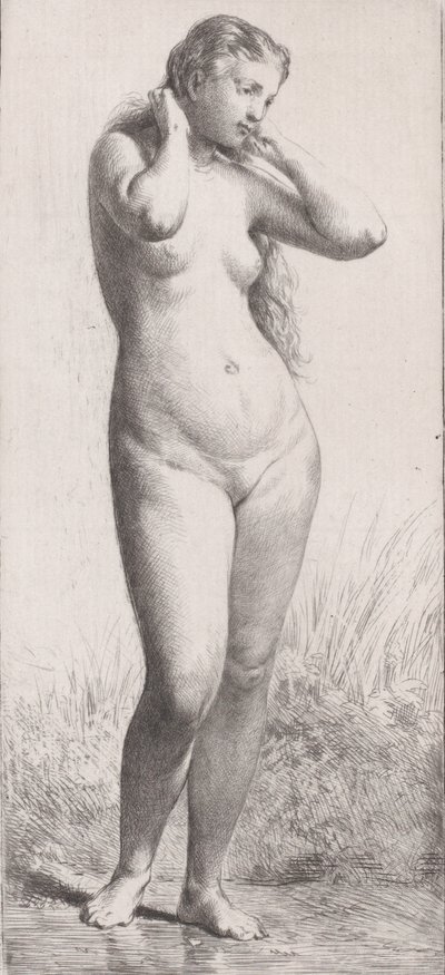 Jeune femme au bain, 1866 - Charles Emile Jacque