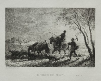 Retour des champs - Charles Emile Jacque
