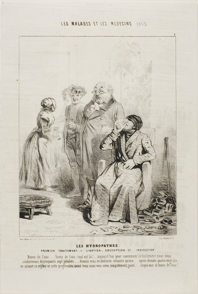 Les Hydropathes : Premier traitement (plaque 1) - Charles Emile Jacque