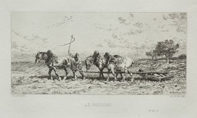 Le rouleau - Charles Emile Jacque