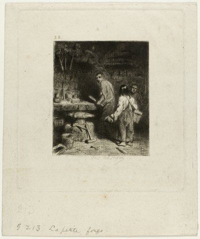 La petite forge - Charles Emile Jacque